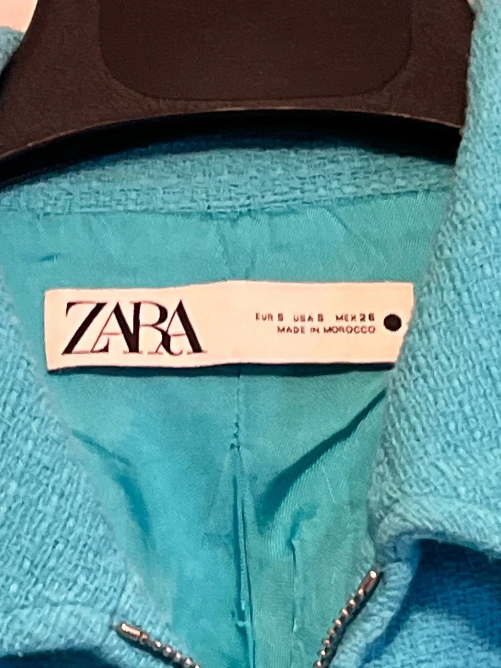 Zara Set Skirt & Jacket Set Turquoise Aqua Blue Two Piece